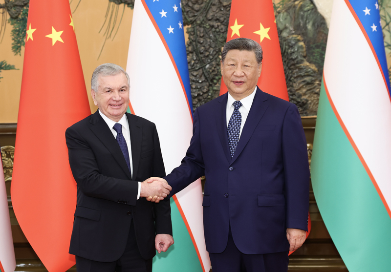 习近平会见乌兹别克斯坦总统米尔济约耶夫「相关图片」