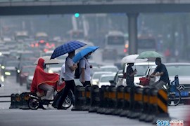 大暑天降雨，成都清晨清风送爽